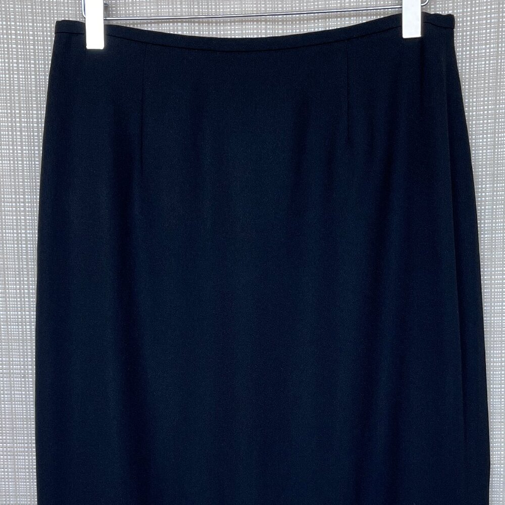 Vintage Black Pencil Skirt Long Column Skirt Modern Elegant Capsule War… - Picture 5 of 13